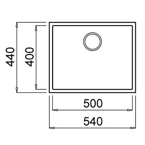 Elleci Kertek+ Pure Black 500X400 Undermount Sink